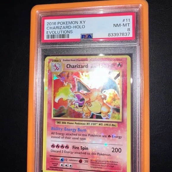 PSA 8 Heavy Holobleed Charizard 11/108 Evolutions Holo rare error Pokmon  card - www.rajagirimanappuram.com